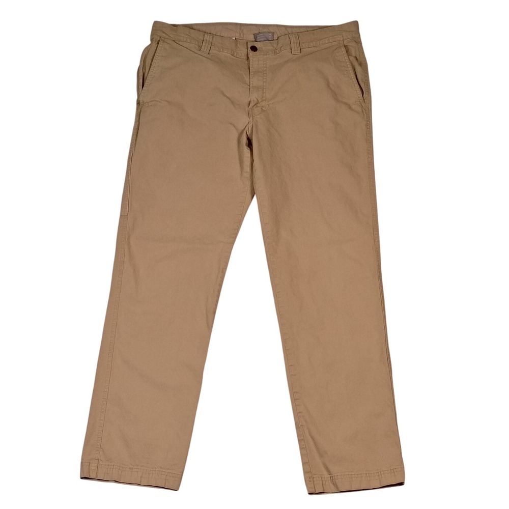 Columbia Men's Tan‎ Straight Leg Chino Pants 38W 34L Cotton Blend Regular Fit